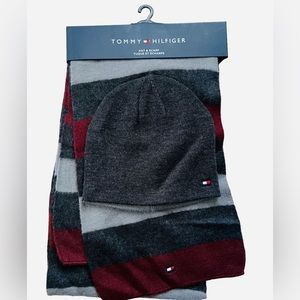 Tommy Hilfiger Scarf and Hat Set - New